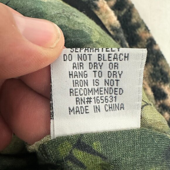 Calme XXL Printed Fleece Jacket Camouflage Pattern Polyester & Bamboo - Picture 13 of 13